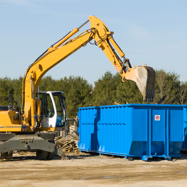 are there any restrictions on where a residential dumpster can be placed in Red Springs North Carolina